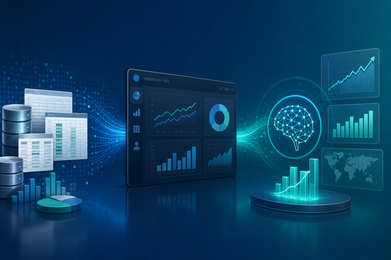 Progression from business data to decision intelligence